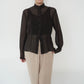 90s Brown Sheer Blouse