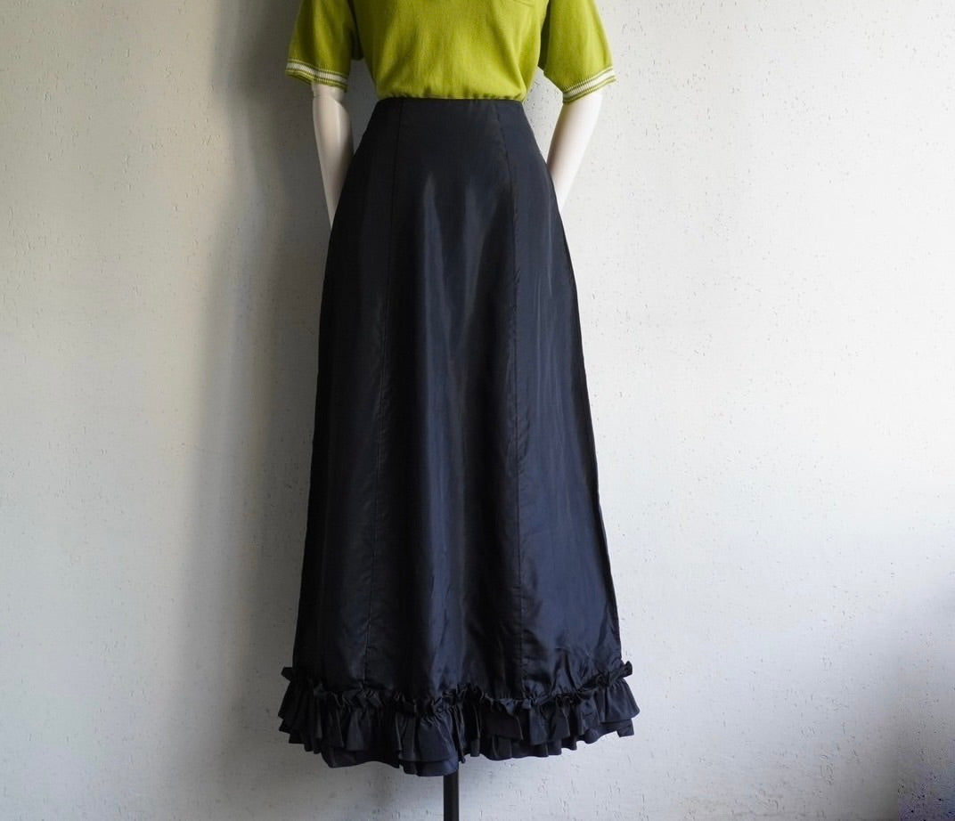 90s Black Design Skirt