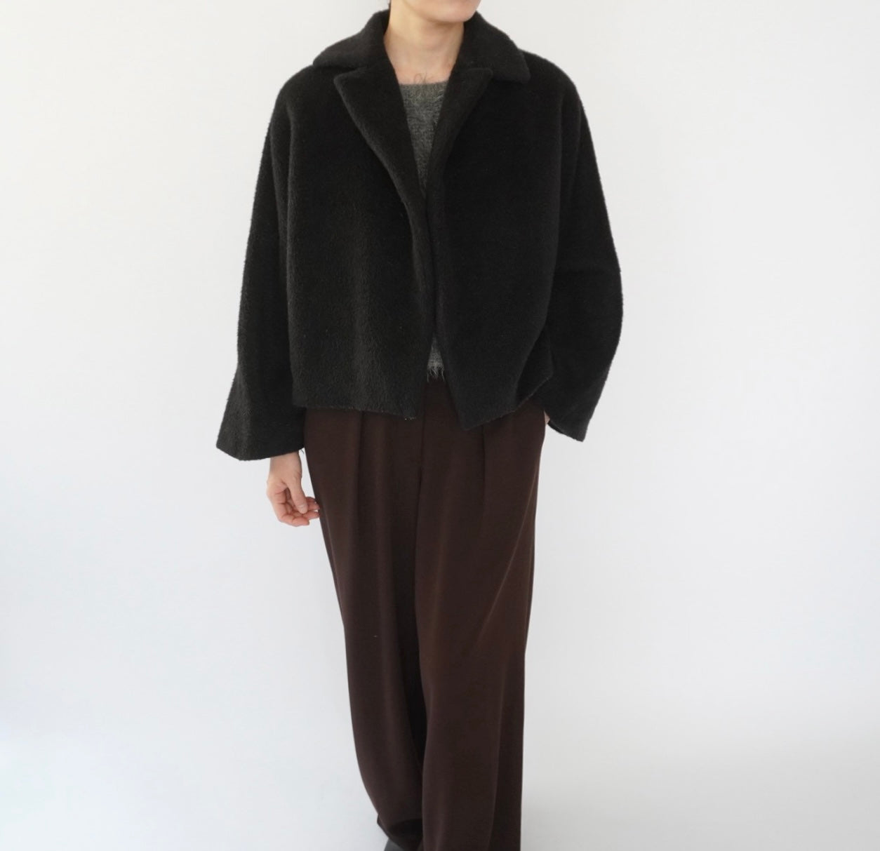 90s Shaggy Mohair Jacket  Made in Italy