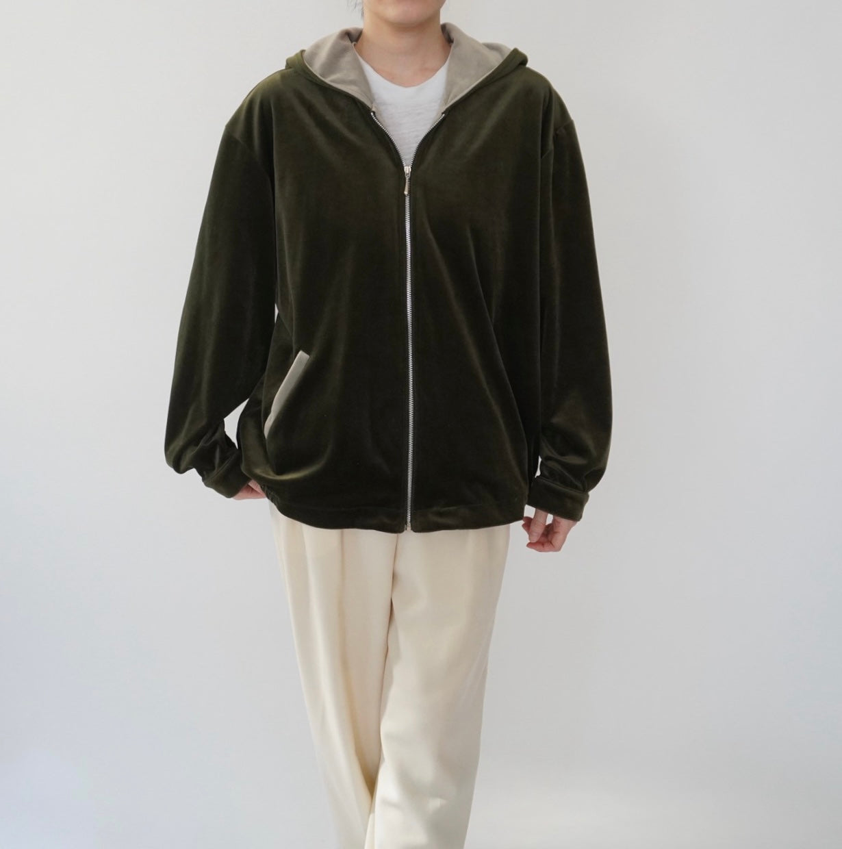 90s Hooded Velour Top