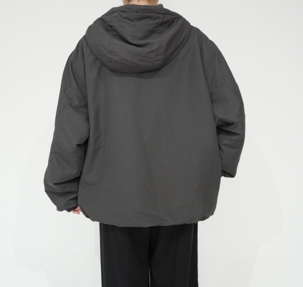 C.Gray Hooded Jacket