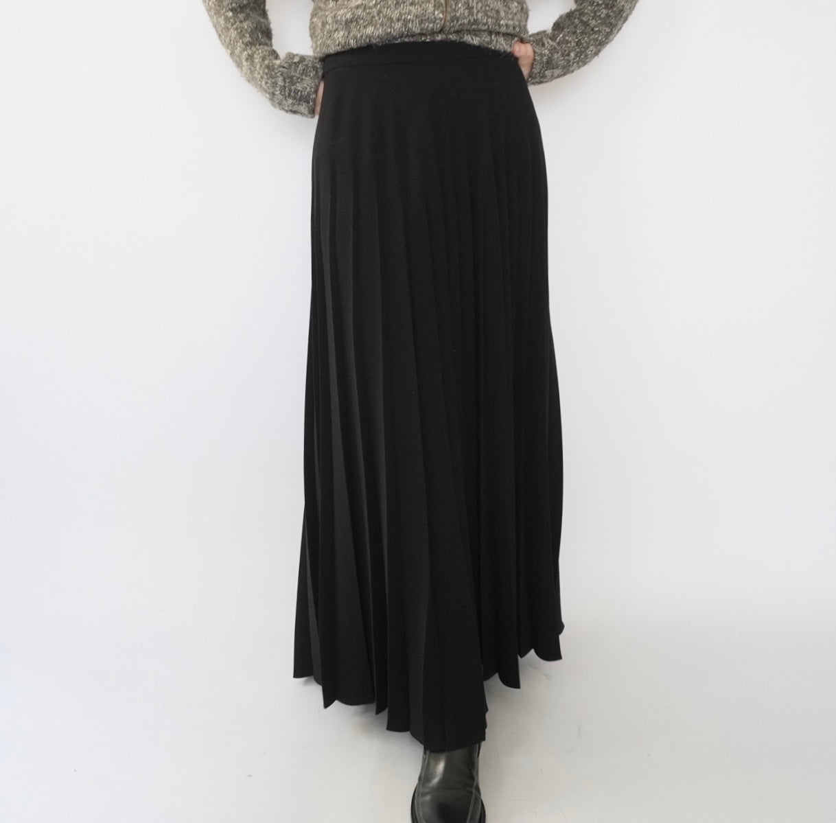 90s Maxi Pleats Skirt Made in USA