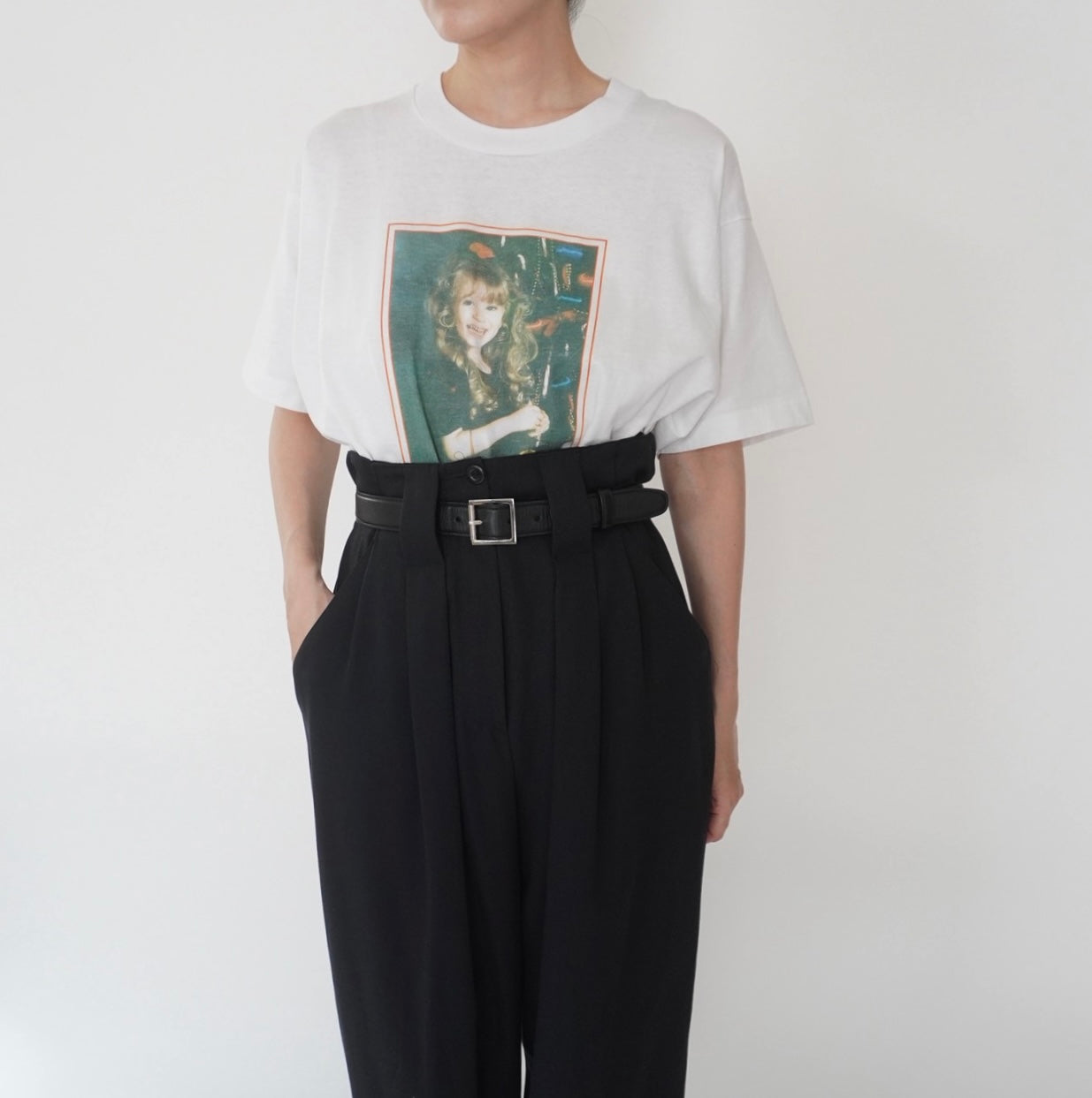 90s Photo Printed T-shirt Made in USA