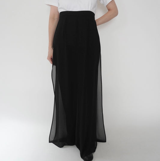 90s Slit Design Wide Pants Made in USA