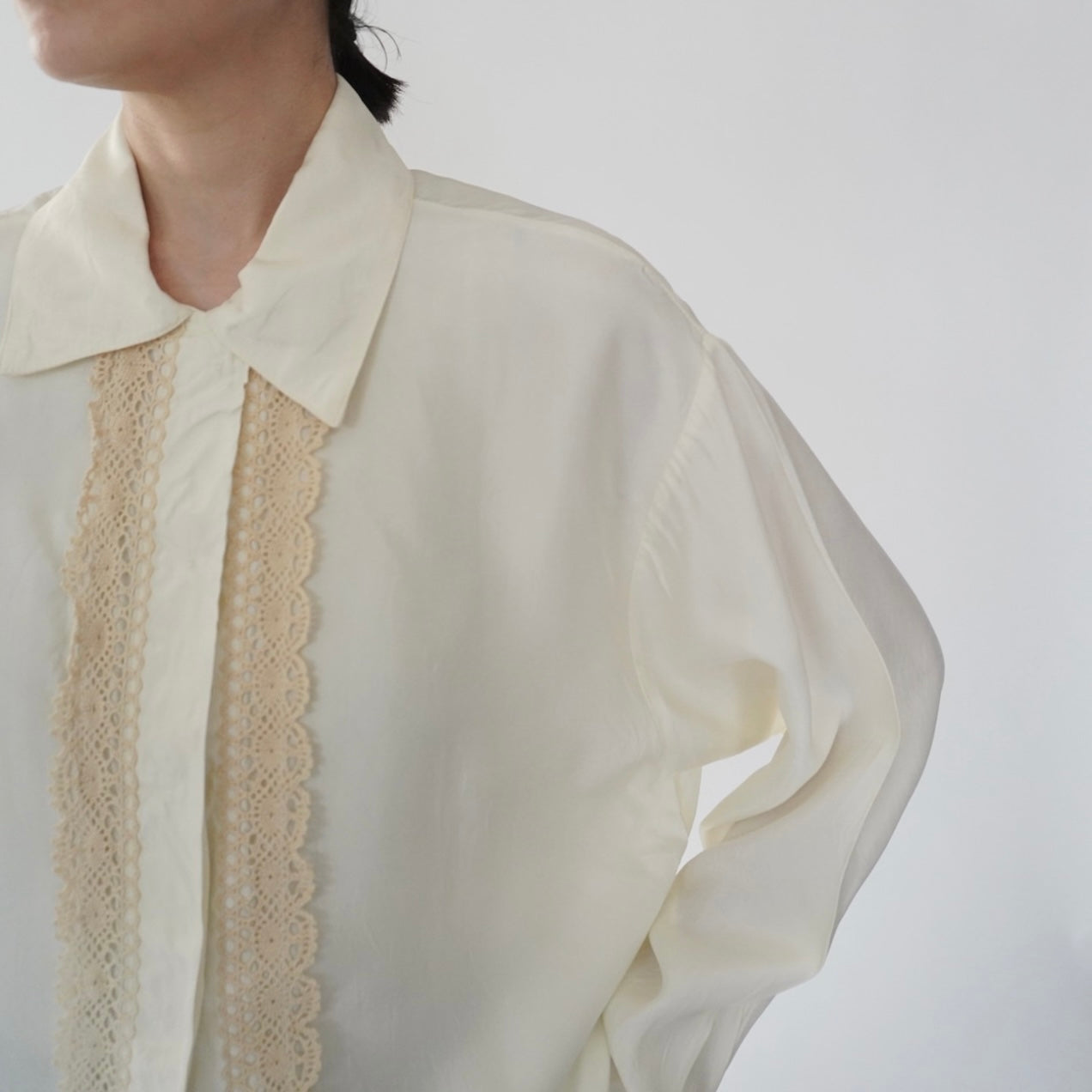 90s Lace Design Shirt Made in USA