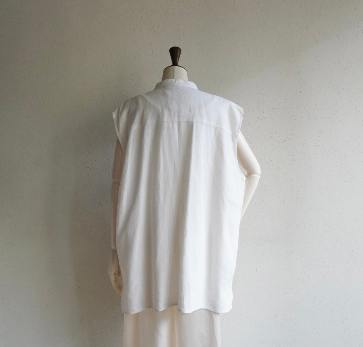 90s Linen Boxy Top,Vest