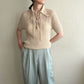 70s Lace Up Knit Top