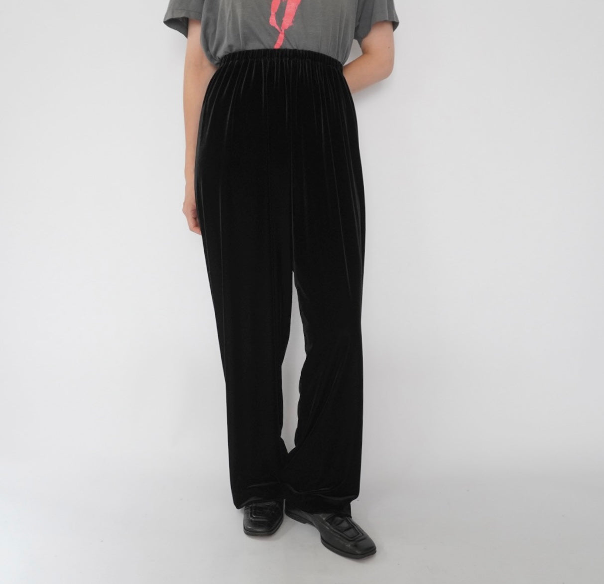 90s Black Velour Pants Made in USA