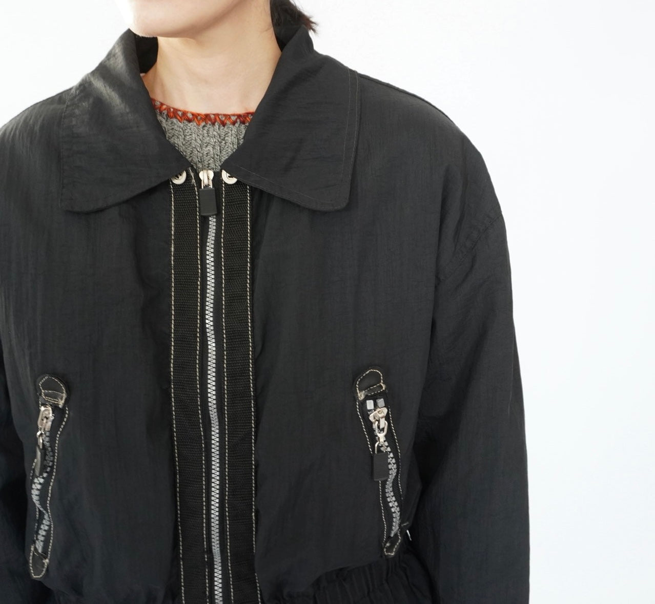 90s "Brandon Thomas" Black Design Jacket