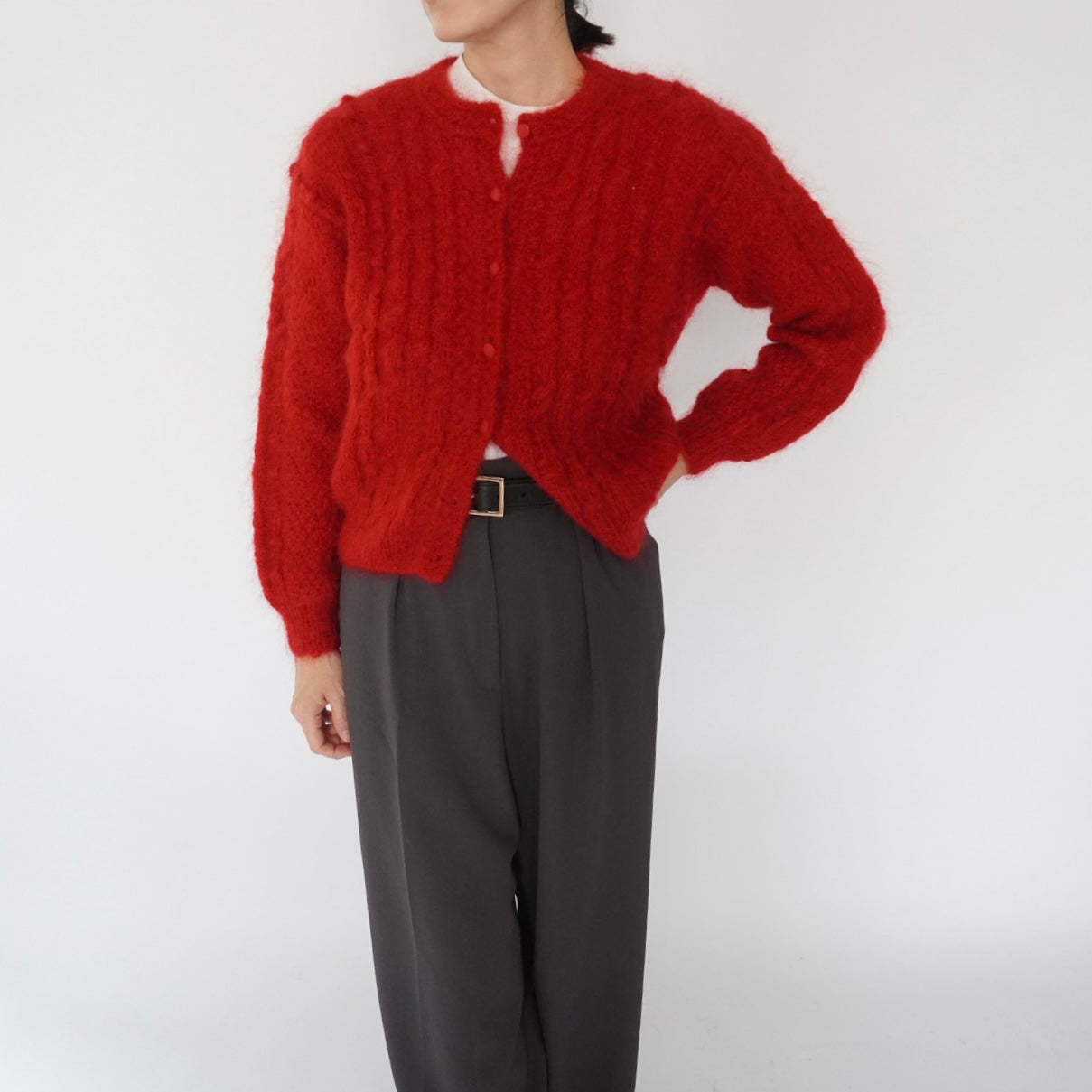80s Red Cardigan