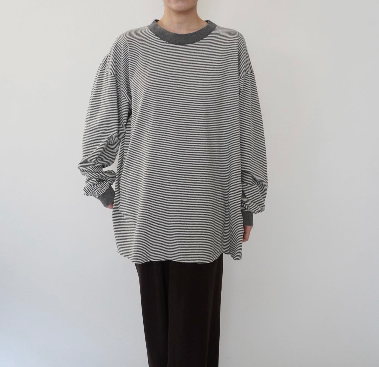 90s Striped Long Sleeves T-shirt Made in USA