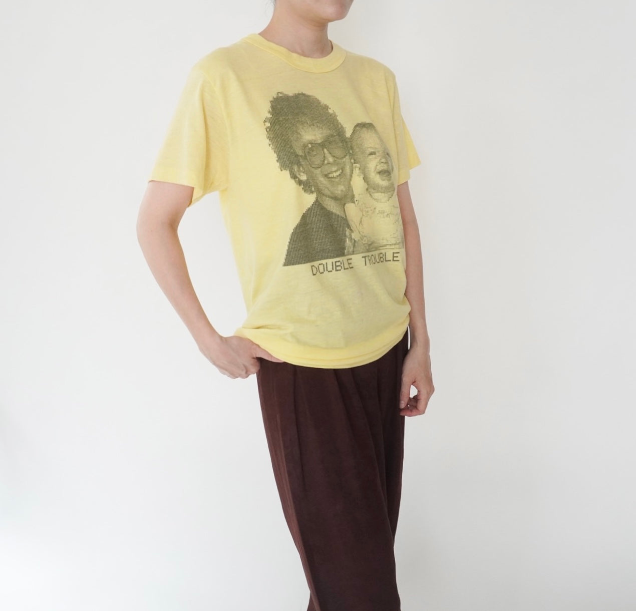 80s Photo Printed T-shirt Made in USA