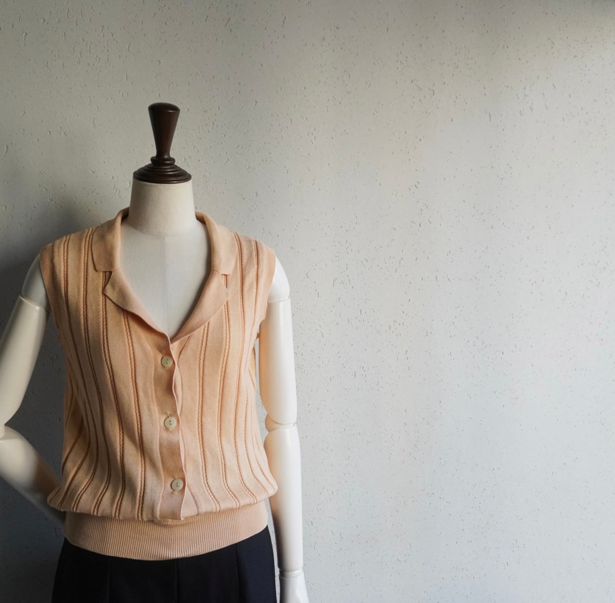90s Sleeveless Ribbed Top Made in Italy