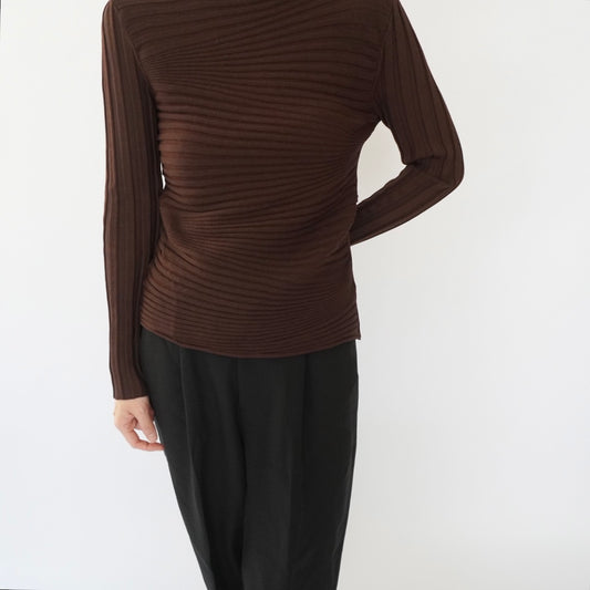 90s Wavy Ribbed Top