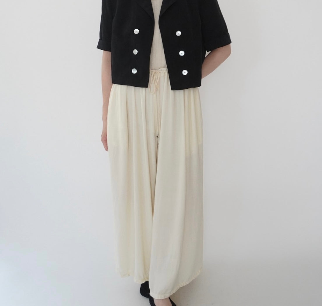 80s Rayon Wide Pants