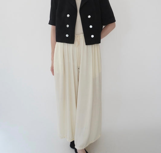 80s Rayon Wide Pants