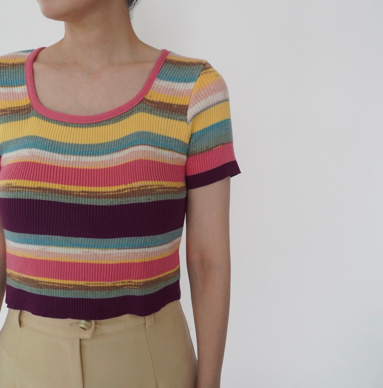 90s Multi Striped Top