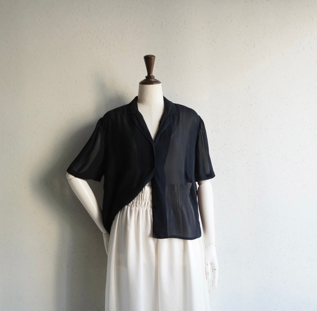 90s EURO Black Sheer Shirt