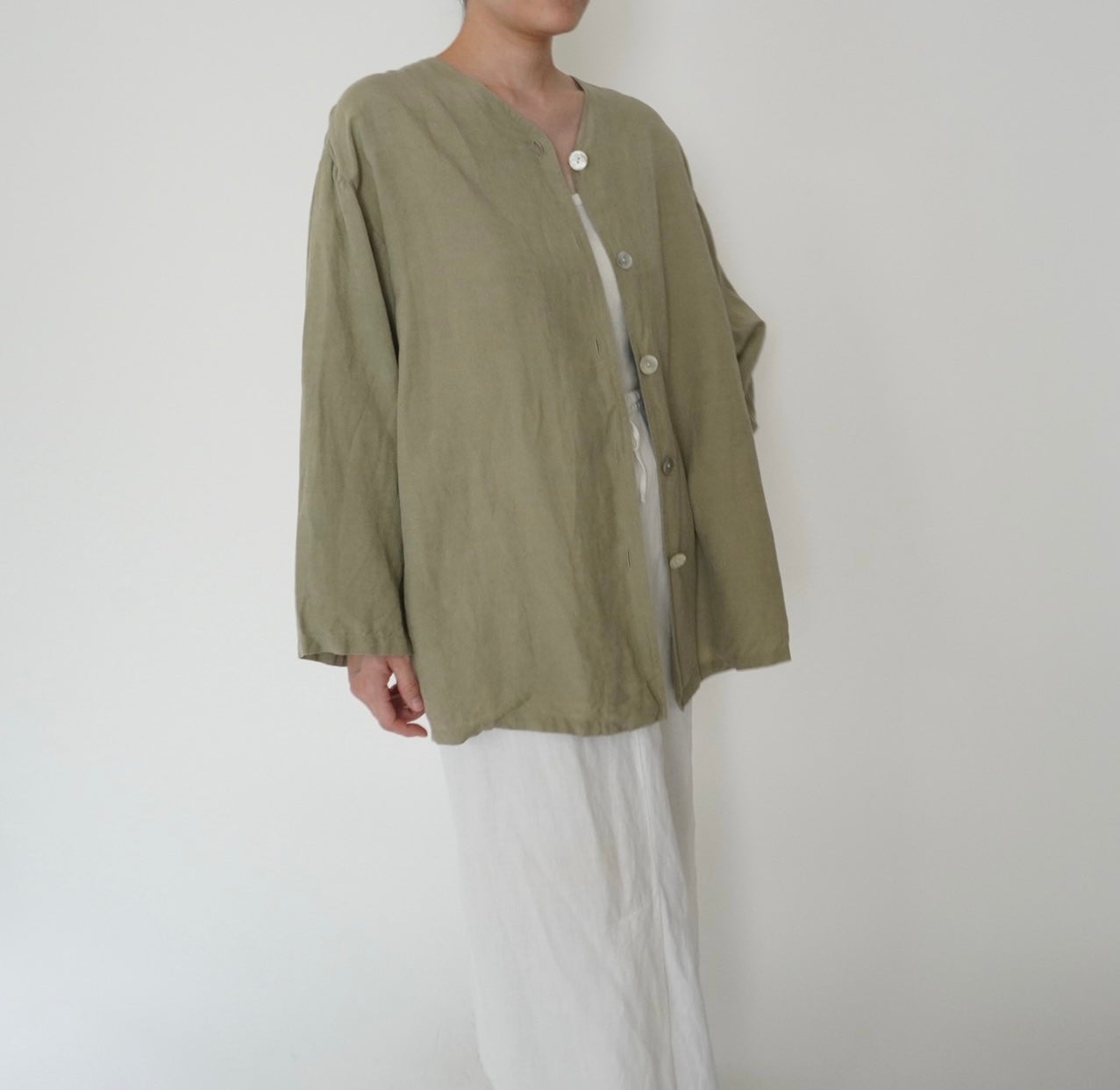90s Light Khaki Blouse,Jacket