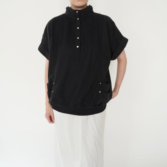 90s Black Design Top