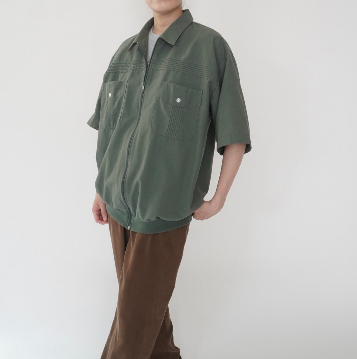 90s Khaki Design Shirt, Jacket