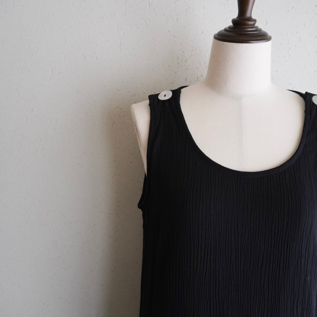 90s Sleeveless Black Dress Made in USA