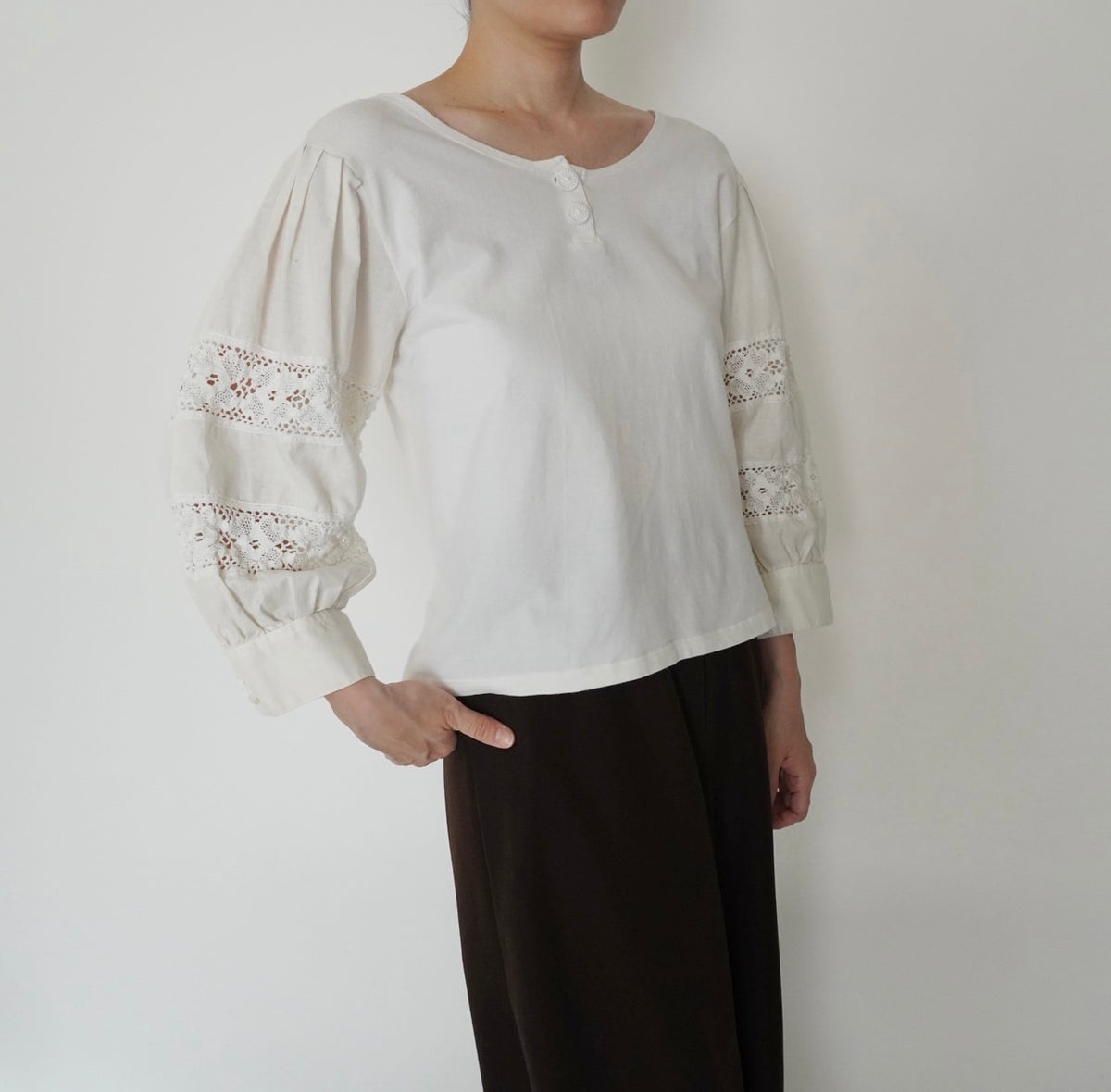 90s EURO Lace Design Top