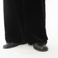 90s Velour High Waist Wide Pants