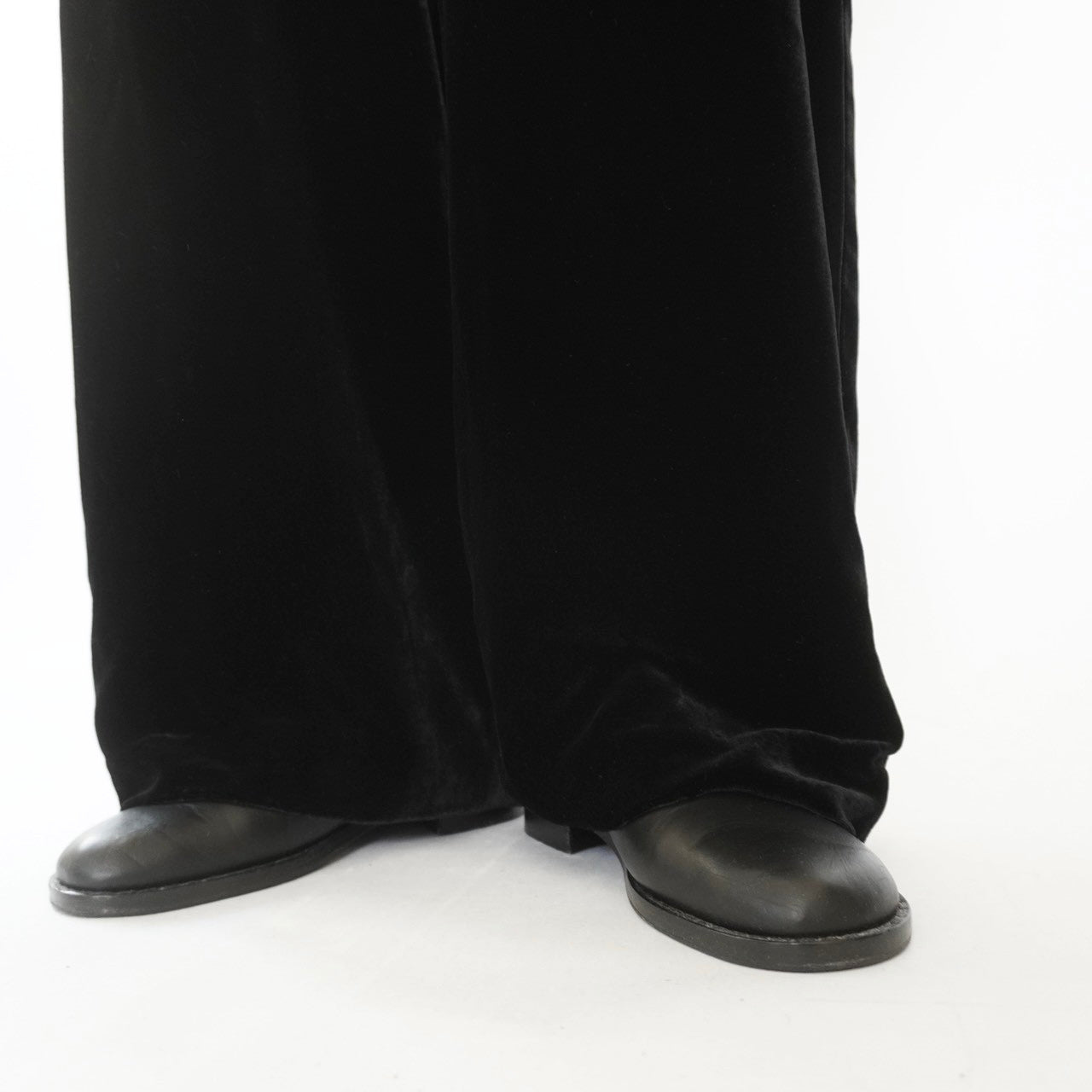 90s Velour High Waist Wide Pants