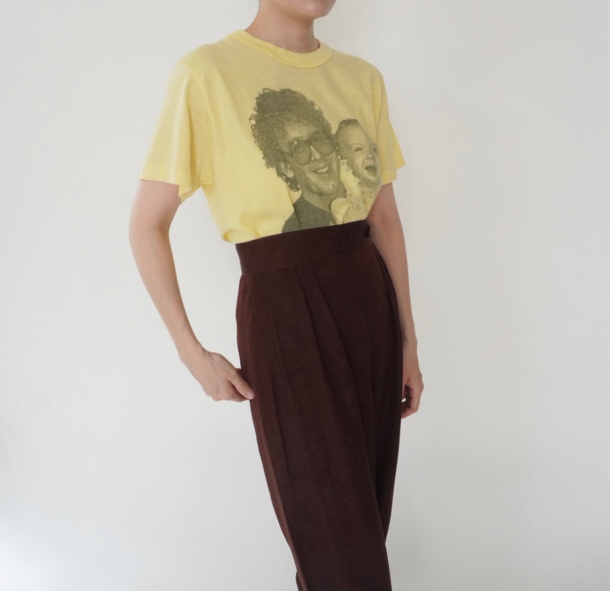 80s Photo Printed T-shirt Made in USA