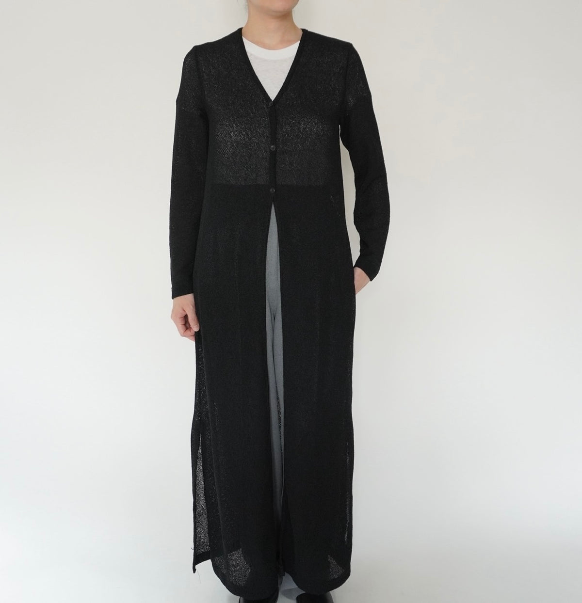 90s EURO Black Long Cardigan