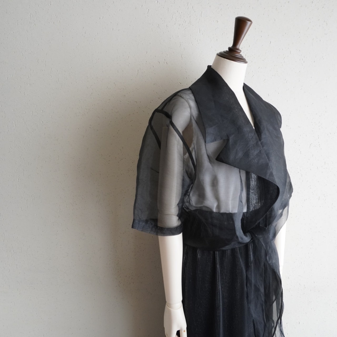 90s Black Sheer Blouse Made in Canada