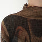 90s Pattern Sheer Top Made in USA