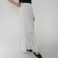 90s Cotton Lace Design Skirt Made in Italy