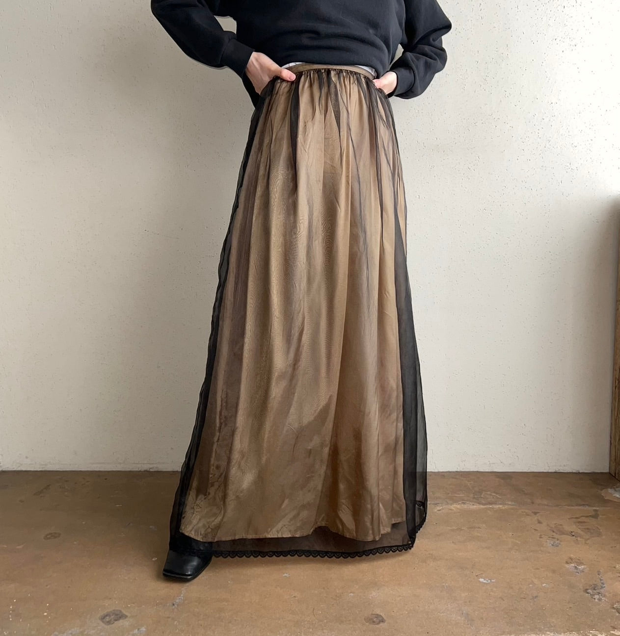90s Sheer Skirt Made in USA