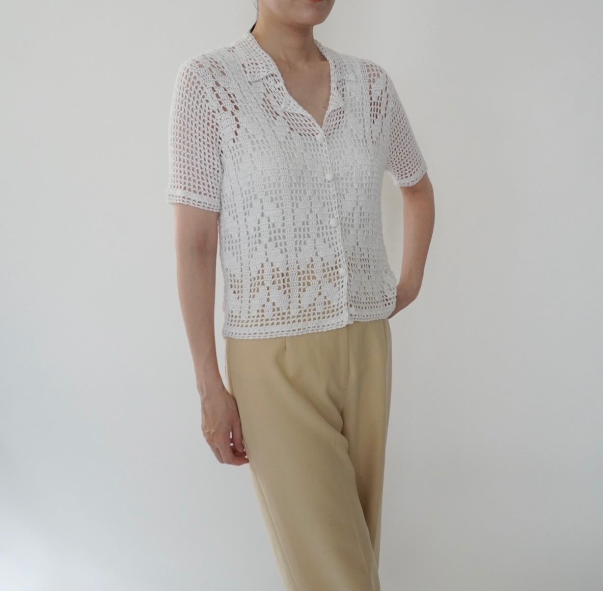 90s Crochet Shirt