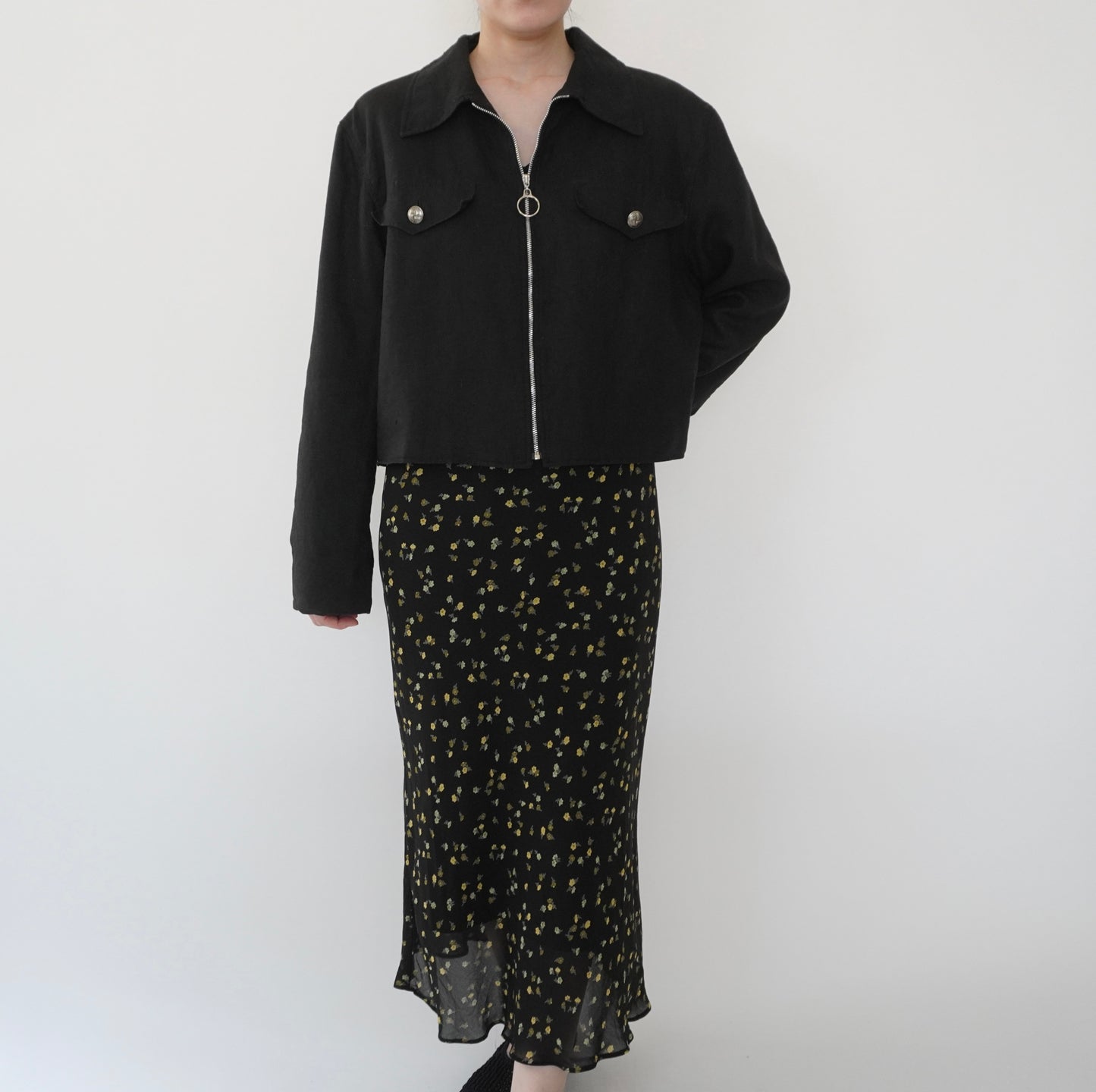 90s EURO Printed Dress
