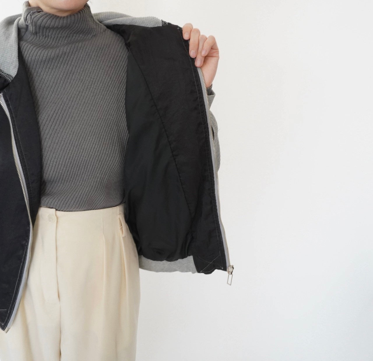 90s  Two Tone Design Light Jacket