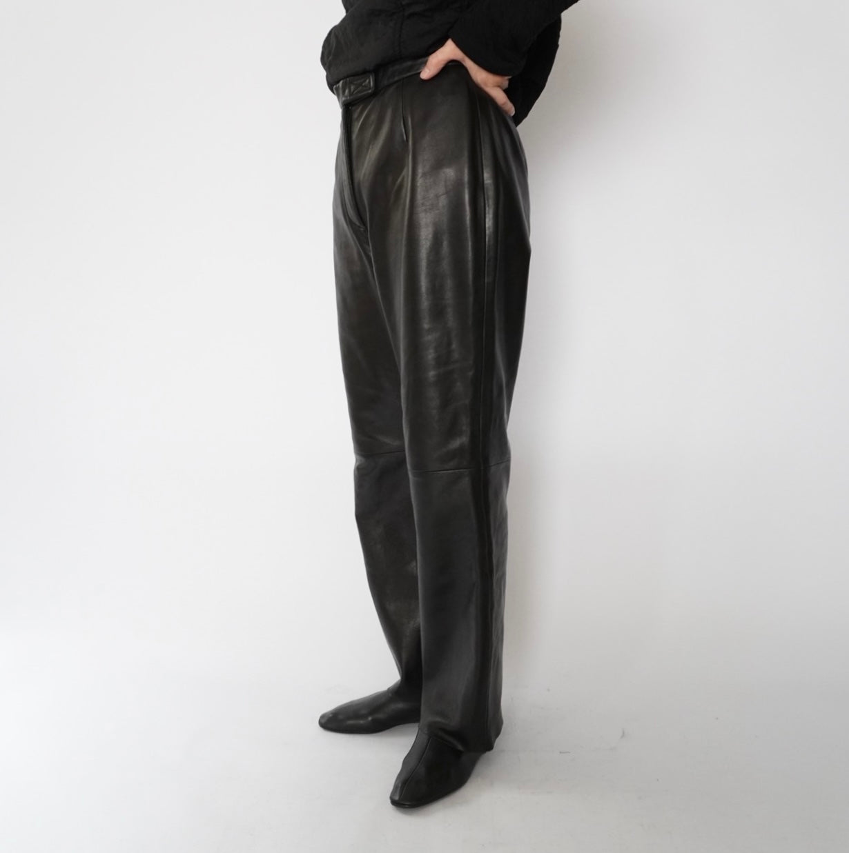 90s Black Leather Pants