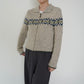 90s Pattern Zip Knit Made in USA