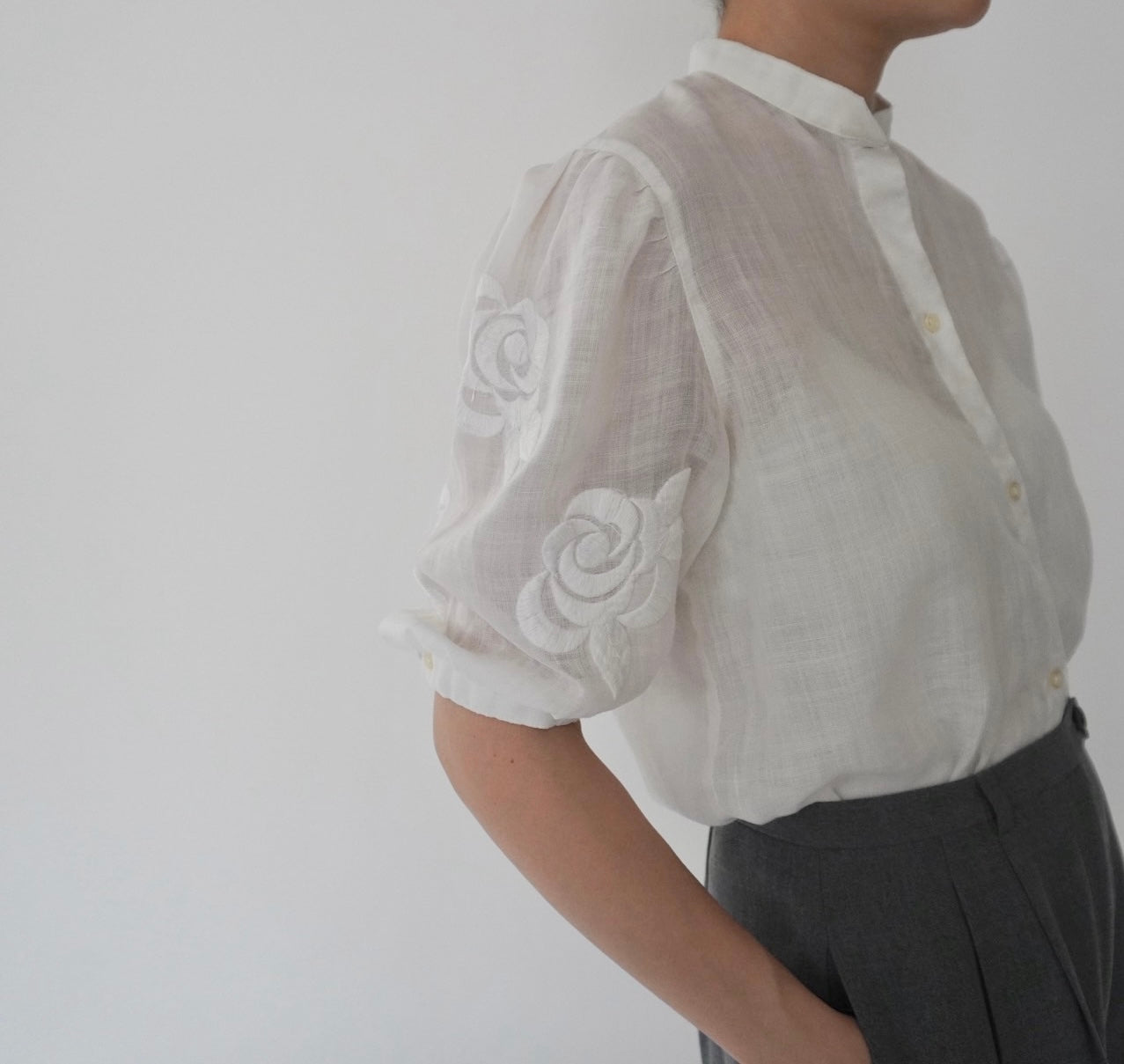 80s Embroidery Design Shirt Made in Italy
