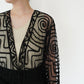80s Cord Lace Design Robe