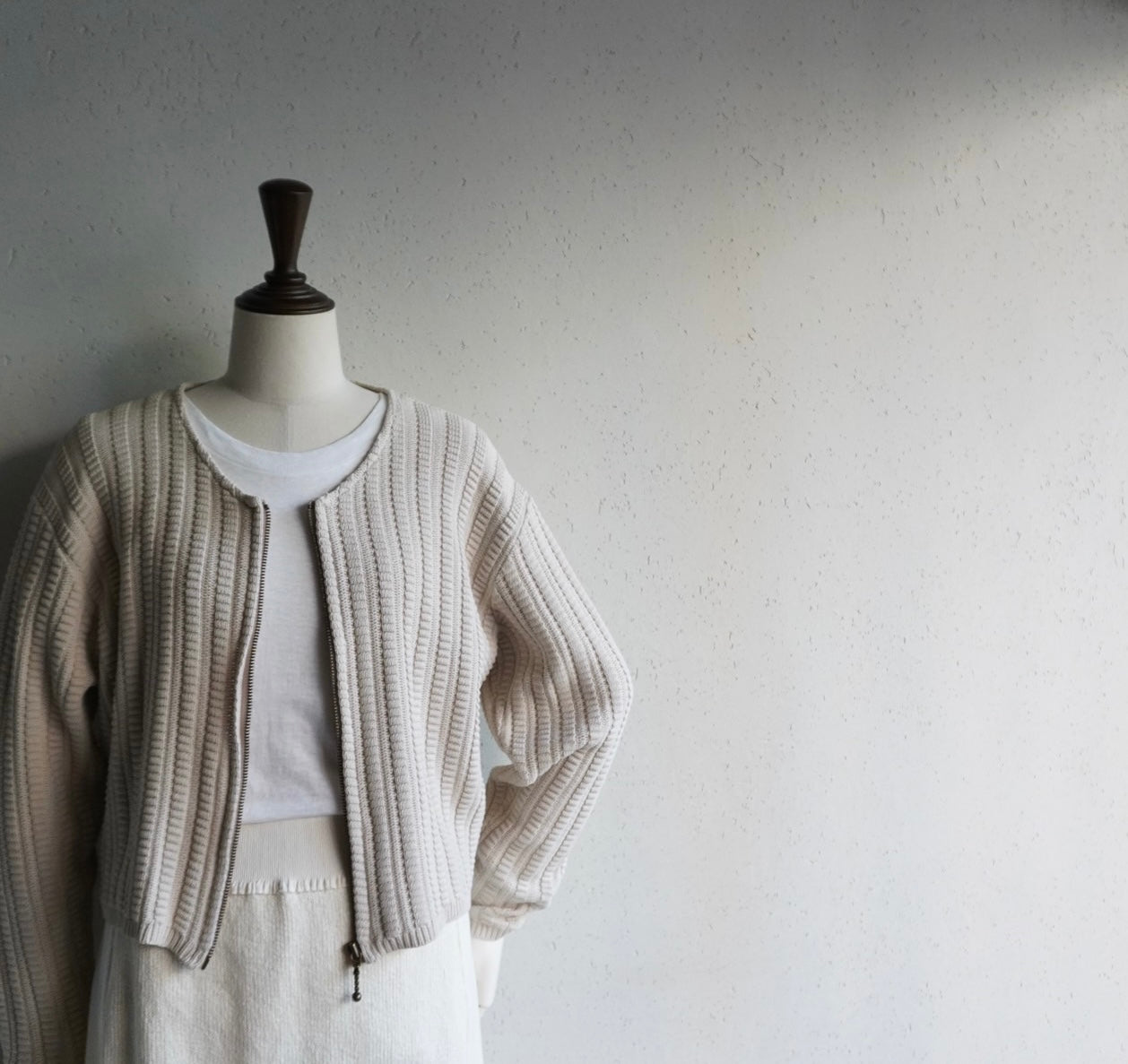 90s Zipped Cotton Top Made in Canada
