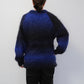 90s Black x Blue Mohair Knit