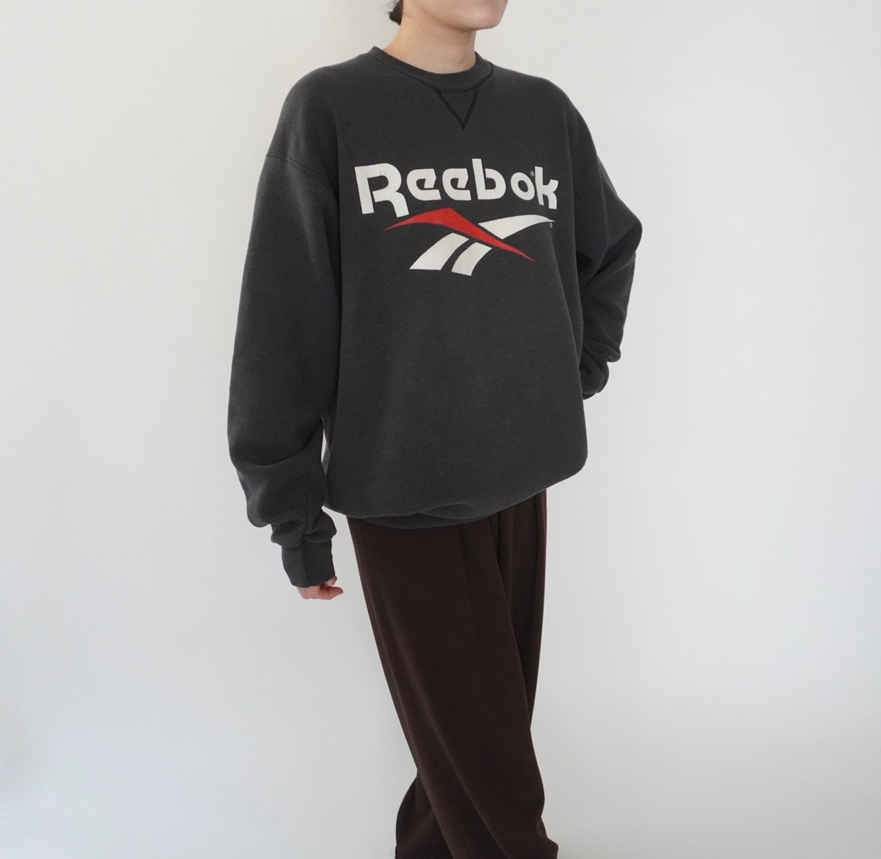 90s “Reebok” Printed Sweater Made in USA