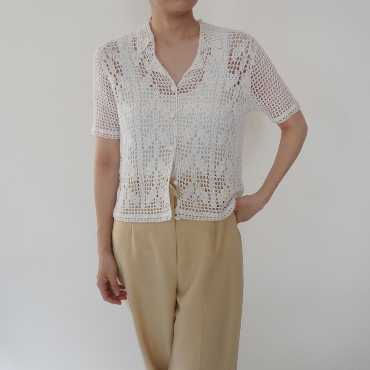 90s Crochet Shirt