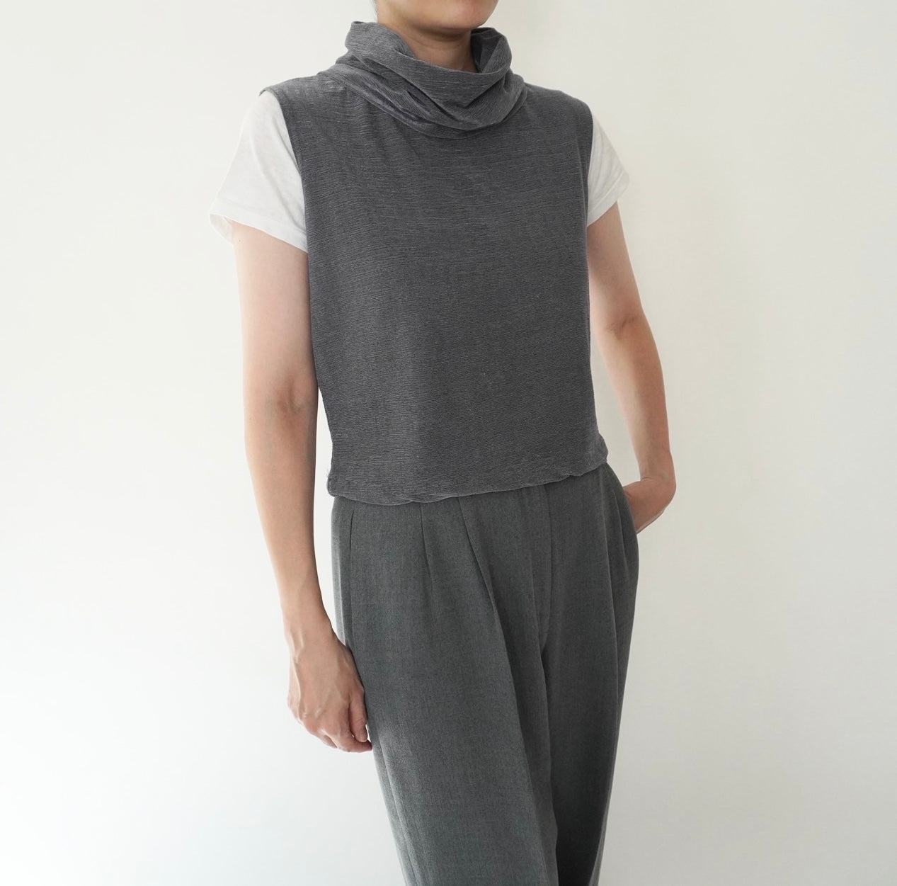 90s Hi Neck Design Top Made in USA