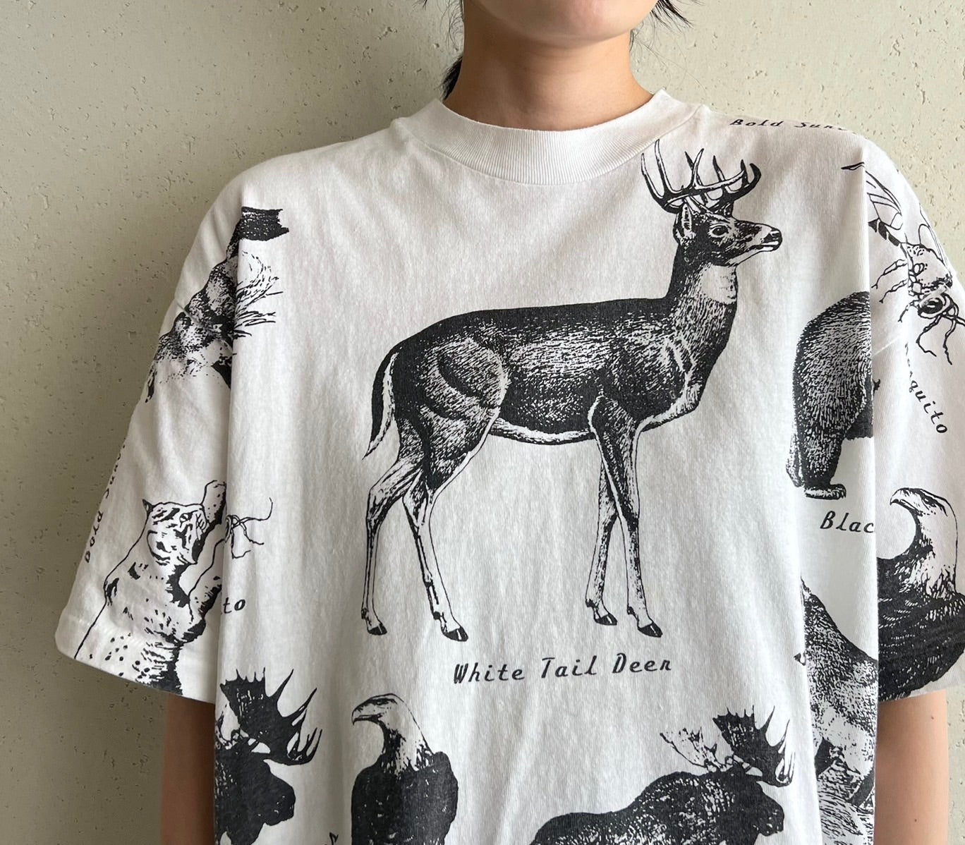 90s Animal Printed T-shirt Made in USA