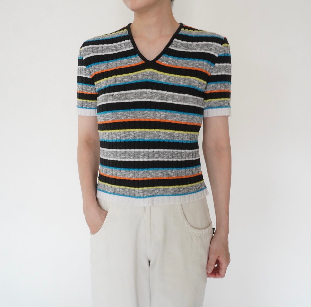 90s Striped Top Made in Italy