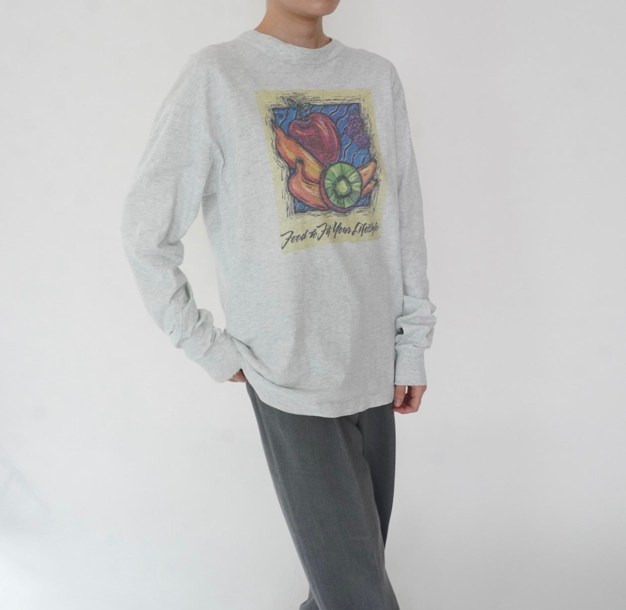 90s Printed Long Sleeves T-shirt Made in USA
